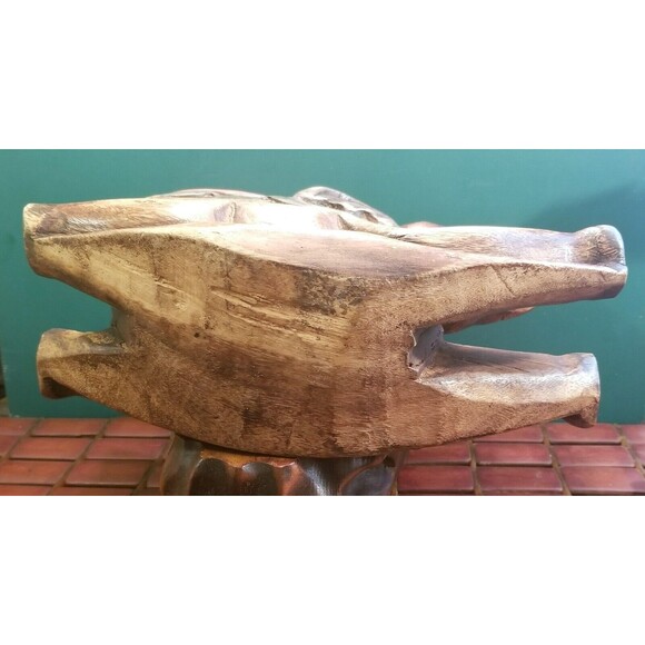 Vintage Hand Carved & Hand Painted Wooden Elephant Rocking Horse 10.5"x7.25"x4" - Picture 6 of 6